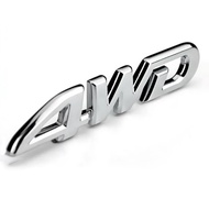 Y12345Good Car Metal Badge Sticker 4WD Displacement Emblem Badge All Wheel Drive Auto sticker 4WD V6