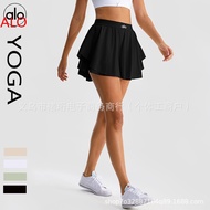 {ALO} ® Womens Al Sports Mini Skirt Cooling Two-Piece Yoga Skirt With Anti-Exposure Running Shorts Q