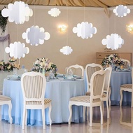ROYALSPRING 16Pcs 3D Cloud Decorations White Hanging Clouds For Ceiling Cloud Party Decorations Clou