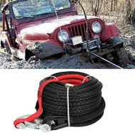 [Local Delivery]8mm*15m Synthetic Winch Rope Tow Car 4x4 Accessories Off Road Trailer Strap Breaking