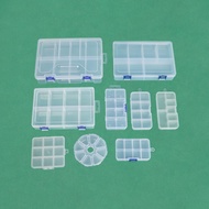 pp Transparent storage box, plastic organizer, jewelry box, tool parts box, detachable and fixable7G