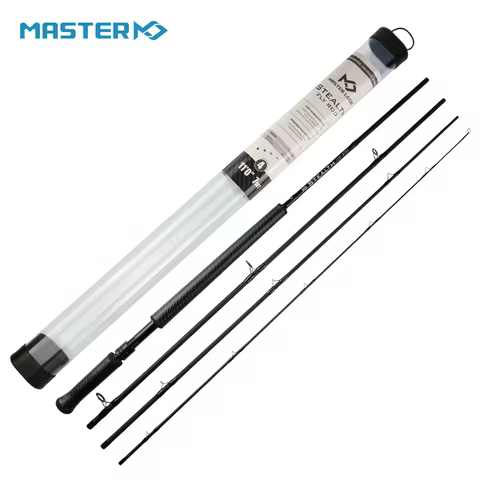 MASTER LOGIC IM8 Carbon Fiber Fly Fishing Rod with Storage Tube 7WT 11FT 4Sections Fly Rod