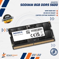 Shippingbebas ADATA DDR5 8GB 16GB/ 32GB 5600MHz SINGLE SODIMM Memory Laptop DDR5