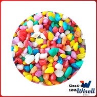 Wisell หินใส่ตู้ปลา หินประดับ ตกแต่งสวน 100g / ต่อแพ็ค Colorful Stones
