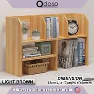 Kotak Penyimpanan 🌿 ODOSO D4962 Sturdy Wooden Table Top Book Rack Book Shelf Table Organizer Desk Organizer Rak Buku置物盒