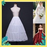 YOHII Underskirt Crinoline, 3-Hoops Long Petticoat, White Ball Gown Petticoats
