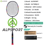 ALPSPORT BBQ2.0 Damping Ring Professional Badminton Racket Original 8U 62g Super Light Full 100% Car