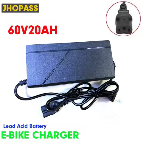 HD LED 60V 20AH lead acid AGM GEL SLA VRLA battery charger for AC110V-220V DC 74V scooter ebike elec