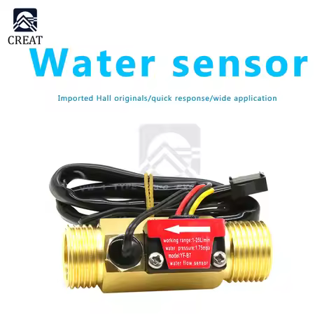 YF-B7 Hall Flowmeter Water Flow Sensor With Temperature Detection Metal Flowmeter Turbine Flow Meter