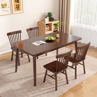 [SG Sellers]Solid Wood Dining Table Home Rectangular Dining Table Log Small Apartment Modern Minimalist Dining Tables and Chairs Set Home Dining Chair Dining Desk Table