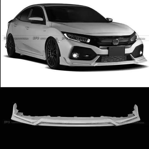 Glass For 17 onwards Civic FK7 Hatchback BTZ Style Front Lip WIth FRP Under Diffuser