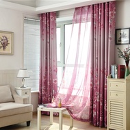 GYC2407 Gyrohome 1PC Red Flowers  Ring Hook Rod Room HighBlackout Curtain Drape Window “Customise” Home
