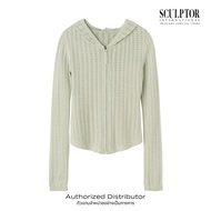 SCULPTOR® เสื้อฮูดดี้ Eyelet Zip-Up Hoodie