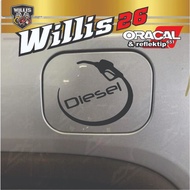 Custom cutting sticker, quality diesel car sticker
