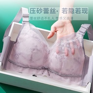 READY STOCK Ultra-thin Plus Size Bra 75B to 105E Lace Breathable   non-wired Push Up Full Cup Bra