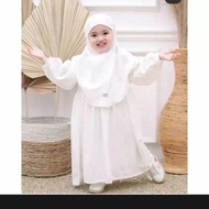 GAMIS NAIRA BASIC POLOS GAMIS PUTIH POLOS GAMIS MANASIK ANAK TK/PAUD BAJU PUTIH ANAK PEREMPUAN TK