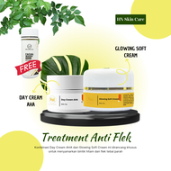 HN Skin Care Day Cream AHA + Glowing Soft Cream Menyamarkan Flek Hitam + Gratis Facial Wash HN Cryst