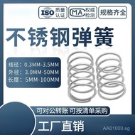 304Stainless Steel Spring Compression Spring Small Pressure Spring Shock Absorption Large Spring Ste