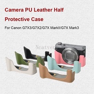 For Canon G7X2 G7X3 G7X Mark2 Mark3 G7XII G7XIII PU Leather Camera Protective Case Cover Shell Bag C