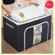 35L/80L/110L Large Capacity Foldable Cotton Linen Storage Box Steel Frame Storage Extra Large Box