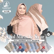 jilbab Segi Empat Voal Miracle Syar'i Motif 130 x 130