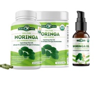 PURA VIDA MORINGA Powder 8 oz Capsules (120 Count) and Organic Moringa Oil (2fl oz)