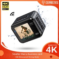 CERASTES Mini 4K60fps GO HD Action Camera Pro 16MP  Wifi 145° 10M Body Waterproof Helmet Video Recording Cameras Sports DV Cam
