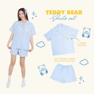 Sleep is - Teddy Bear Shorts set ชุดนอนโนบรา