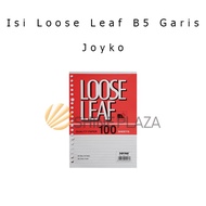 Joyko B5 26 Holes Loose Leaf Contents - B5 Ruled Paper Binder Paper Refill 100 Sheets