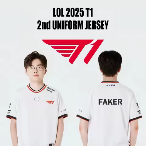 LOL 2025 T1 SKT1 Team Uniform Jersey League Of Legends MSI FAKER DORAN Fans Breathable Training T-sh