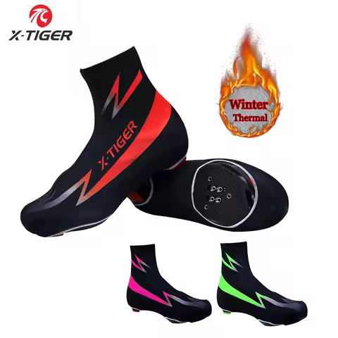 X-TIGER Bicycle Overshoes Winter Thermal Unisex Cycling Shoes Sport MTB Cycling Shoes Cover Fleece W