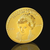 Queen Elizabeth II Souvenir Anniversary Medal Creative Gold-plated Trendy European And American Styl