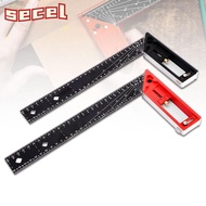 SECEL Measuring Ruler, L Square Right Angles Ruler Multi-Angle Right Angle Ruler,  Aluminum Square R