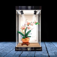 Dust Cover icons Storage Box Elegant Music Building Blocks Suitable for Orchid Series Acrylic Potted