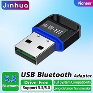 Jinhua USB Bluetooth 5.3/5.0 adapter PC to Bluetooth Speakers/Headphones/Mic/Keyboard, etc