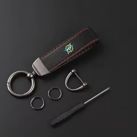High-end leather motorcycle keychain horseshoe buckle jewelry For MV AGUSTA F4 750 1000 312 R 312RR 