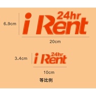 Own Brand l-rent 24hr rent Rental Car Sticker Fun Large Sheet Small Sharing 3M Reflective Waterproof