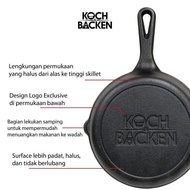 KOCH&BACKEN Cast Iron Skillet Preseaseoned - Pure Cast Iron Skillet Non-Stick GS