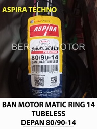 BAN MOTOR MATIC RING 14 ASPIRA MAXIO TECHNO 80/90-14 BAN TUBELESS UNTUK MOTOR MATIC