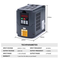 VFD CNC Spindle Motor Kits:220V 1.5KW VFD+220V 800W 4 Bearings Water Cooled Spindle Motor+220V 75W W