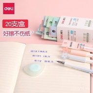 Deli A845 Pen Boleh Padam Isi Semula Pen Gel Boleh Padam untuk Pelajar 0.5mm Pen Gel Gaya Segar Biru