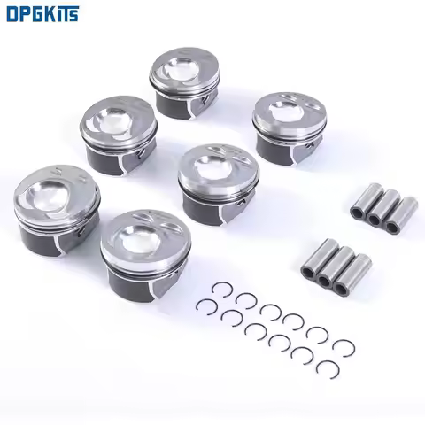 6PCS Engine Pistons Rings Set For Porsche Cayenne VW Passat Audi Q7 VR6 3.6L FSI Superb Q7 03H107065