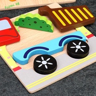 FUZOU Cartoon Animals Puzzles, 3D Cartoon Animals 3D Wooden Puzzles, Baby Puzzle Game High Quality I