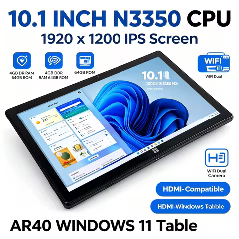 10.1 WINDOWS 10 Home AR40 Tablet PC 4GB RAM 64GB ROM 64-Bit Operating System x64-Based 1920*1280 IPS