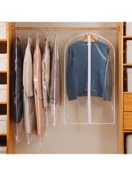 1入組服裝收納防塵套防水服裝包適用於外套,套裝和洋裝懸掛收納