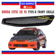 Honda Civic EK99 Ej99 EJ EK9 FRONT Grill // ABS Front Hood Grill Grille For Honda Civic EK