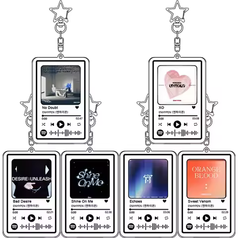 ENHYPEN Music Keychain Main Song Kpop Idea Bag Decorate Accessories Keyring Pop Songs No Doubt Penda
