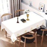 Holy Week Catholic Church Altar Tablecloth Christian Cross Pattern Tablecloth