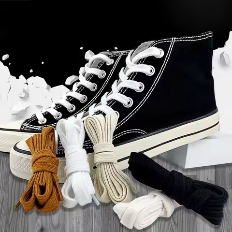 Classic Flat Cotton Shoelaces for Sneakers Shoelace High-top Canvas Casual Shoe Laces No Elasticity 