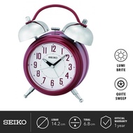 Seiko Qhk051R Silent Alarm Clock Lumibrite Snooze Original